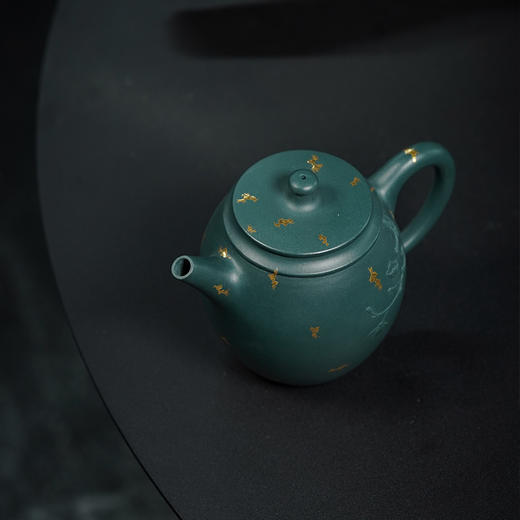 龙德堂陶艺 汤宣武《十二月花神·杏语满堂（二月花杏花）》苏门答腊青 290 cc 商品图3