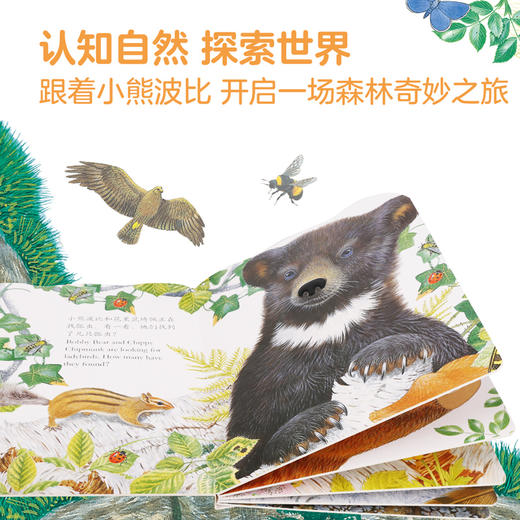 小兔比利 幼儿早教书亮丽精美小熊波比婴儿0-3岁宝宝书本认知撕不烂感官刺激机关儿童启蒙绘本1-2岁翻翻洞洞触摸书 商品图2