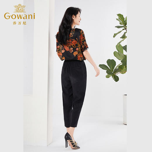 【月墨鸢尾】【香云纱】乔万尼夏新款真丝衬衫女重磅40mm双面缎EF2C392 商品图3