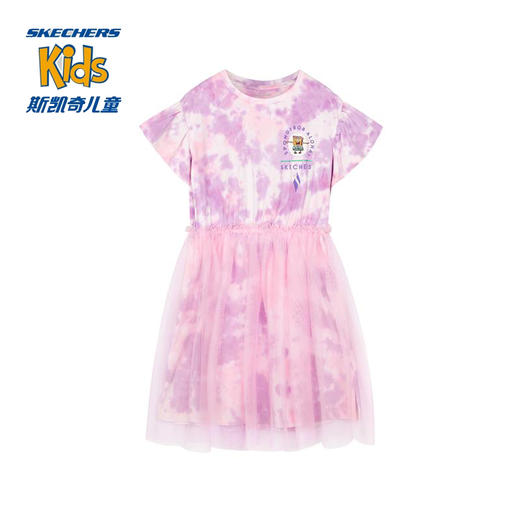 小斯凯奇【海绵宝宝联名】女童连衣裙夏季新款裙子扎染纱裙L222G059 商品图0