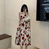 黛唯梵碎花吊带连衣裙2022夏季新款名媛风A性感高质量字裙法式复古茶歇长裙 商品缩略图5