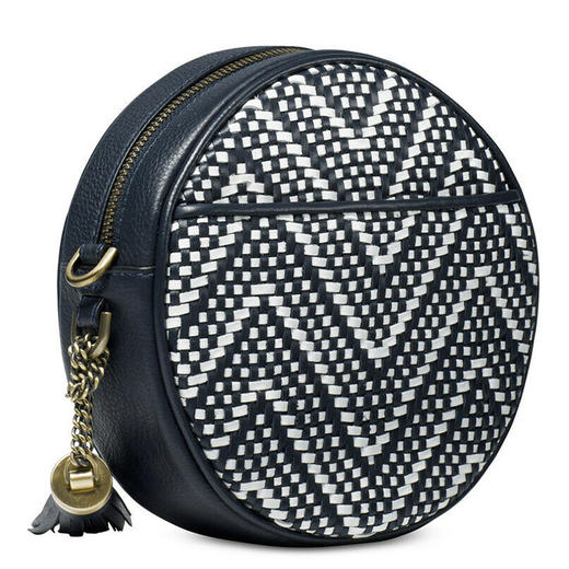 MICHAEL KORS 迈克.科尔斯 MK女包 撞色几何印花皮革斜挎包 篮白混色 32H8BF5N3U ADMIRAL OPWT 商品图1