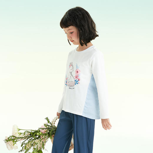 mettekids儿童长袖T恤2022春季新款小衫洋气女童可爱卡通打底衫 商品图3