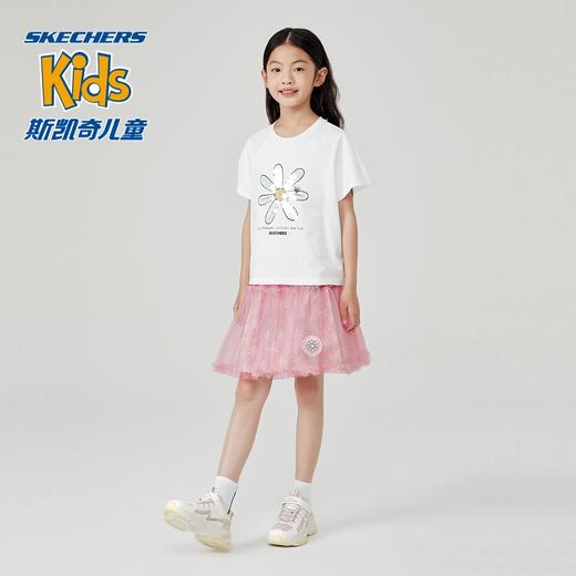 小斯凯奇2022夏新款女童短裙儿童纱裙半身裙大童蓬蓬裙L222G025 商品图2