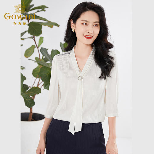 乔万尼真丝衬衫女夏重磅桑蚕丝新款高档EF2C371 商品图1