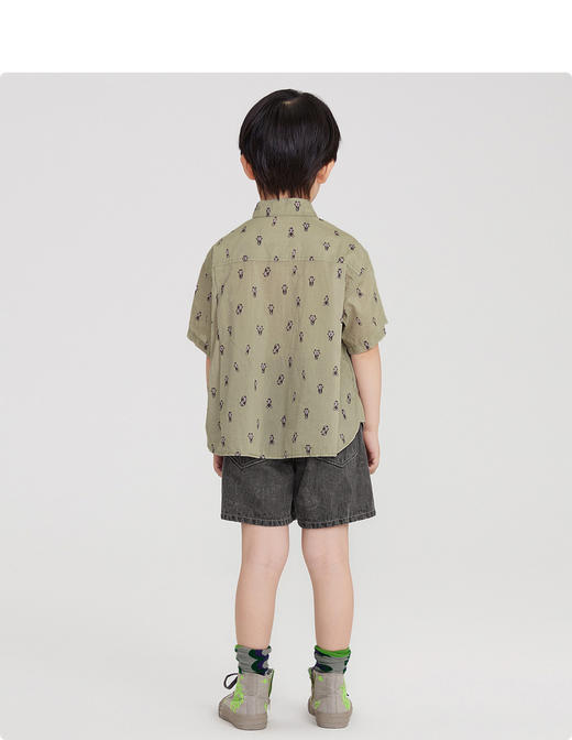 江南布衣童   22年新款儿童神奇动植物图案衬衣  1M5252110 商品图9