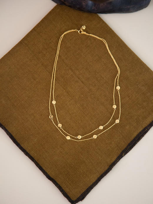 CAPSULE | Double Necklace The Birds [ 花鸟印花双层叠戴式金项链 ] 商品图2