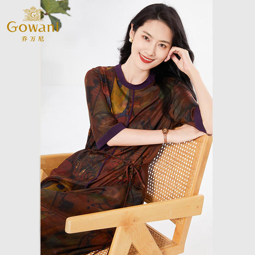 乔万尼真丝桑蚕丝连衣裙新款大牌10mm真丝EF2E307 商品图1