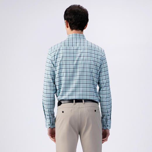 GOOD LUCK/德鲨弹力舒适清新格纹长袖衬衫LY21103-843 商品图4