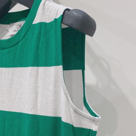 ck Calvin Klein 女士不规则条纹圆领长裙 商品图1