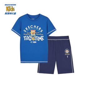 小斯凯奇【海绵宝宝联名】儿童运动套装夏季新款男童两件套	L222B039