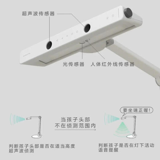 【护眼好物丨明基minduo2puls护眼灯】入座自动开关灯，120公分宽广照明7段色温可调，智能调光双模式，语音播报坐姿及休息提醒，界面易操作，陪孩子一起长大的护眼灯 商品图2