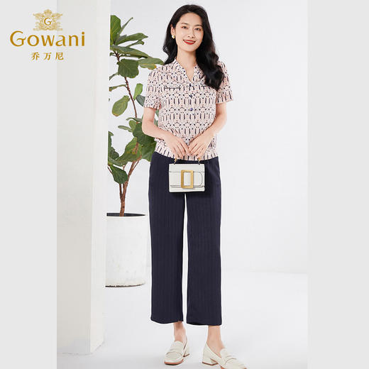 乔万尼真丝衬衫女短袖新款14mm桑蚕丝简约设计感EF2C400 商品图2