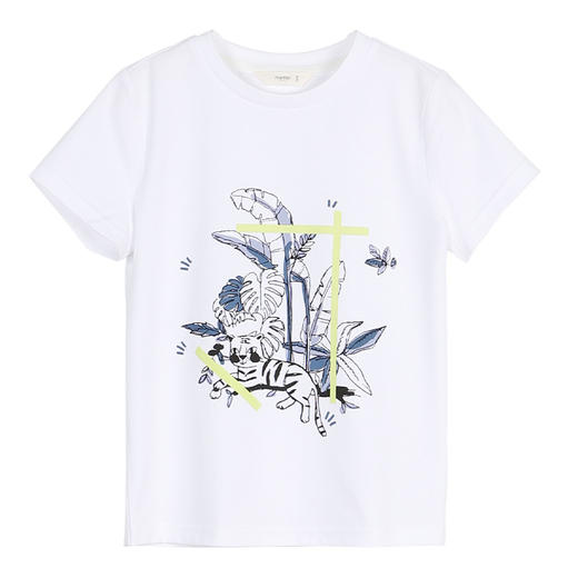 mettekids儿童短袖t恤2022春季新款男童上衣洋气印花童装透气夏装 商品图7