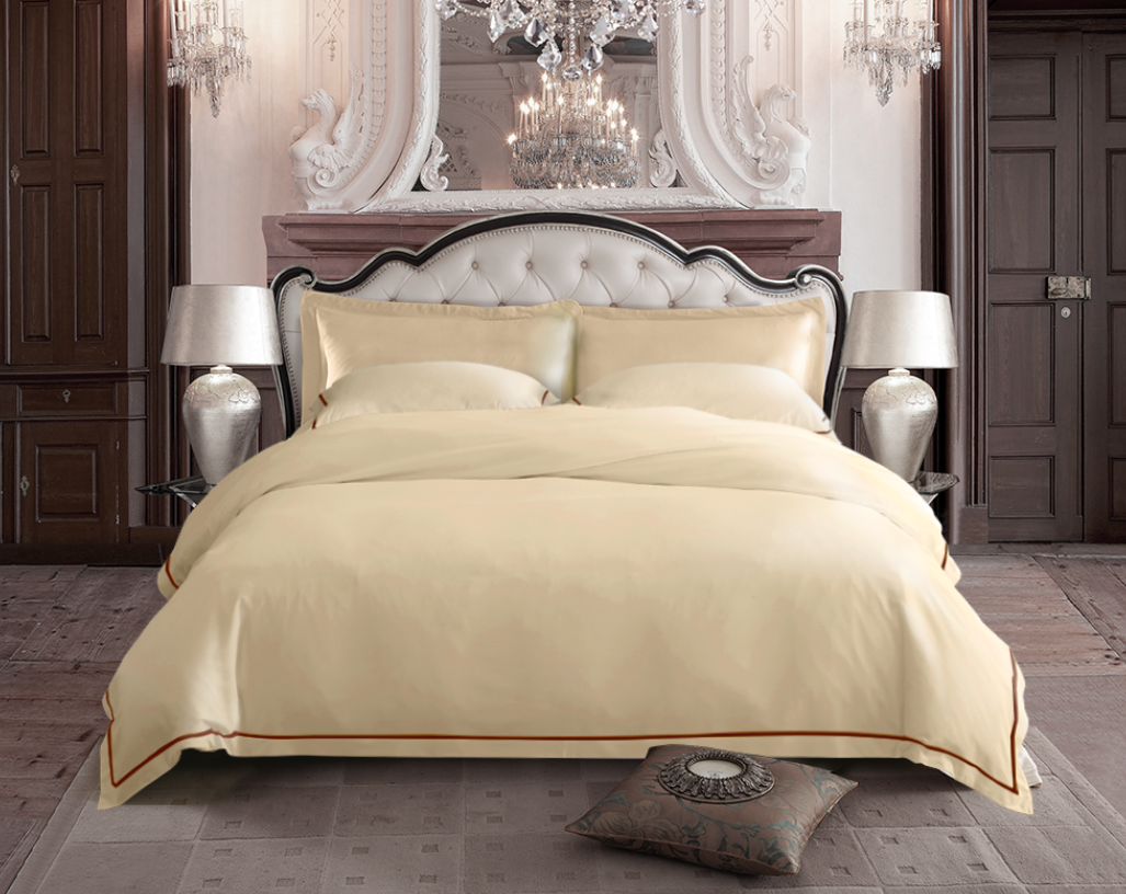 康乃馨轻奢天丝床品六件套 总统套房酒店床上用品