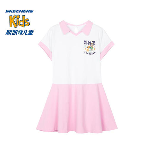 小斯凯奇【海绵宝宝联名】女大童连衣裙夏季新款短裙学生裙L222G052 商品图0