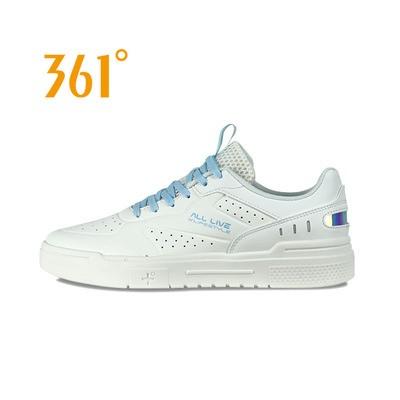 361度女鞋小白鞋2022年夏季新款皮面防水透气轻便运动鞋582226608 商品图0
