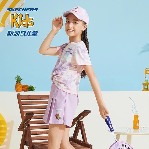 小斯凯奇【海绵宝宝联名】儿童短袖夏新款纯棉女童扎染T恤L222G057 商品图2