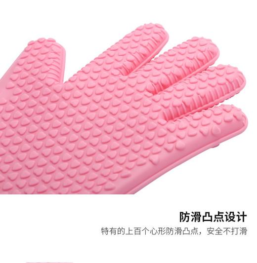 硅胶五指手套1入 【单只装】厨房防烫隔热手套  烘焙隔热手套 多色可选 商品图1
