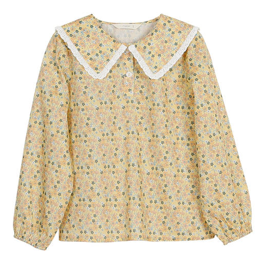 mettekids女童衬衫儿童衬衣春秋新款娃娃领洋气时髦春装炸街上衣 商品图6