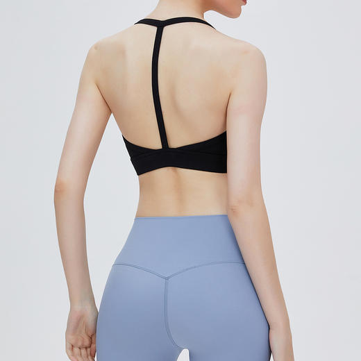 【带胸垫】挂脖瑜伽运动文胸简约软糯美背双面高弹健身瑜伽内衣  SYF 000 TM0067 商品图4