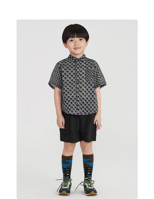 江南布衣童  22年夏款儿童迷宫元素衬衣  1M5252120 商品图5