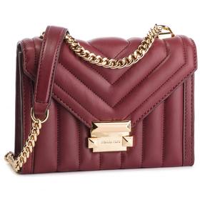 MICHAEL KORS 迈克 科尔斯 MK 女包 粒面皮革惠特尼斜挎单肩包 红色 30F8GXIL1T OXBLOOD