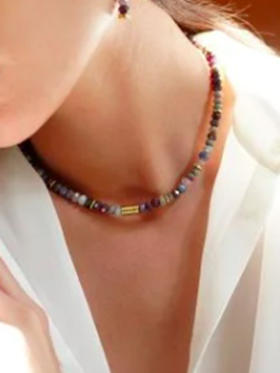 CAPSULE | Wild Necklace Purple opal [ 紫欧泊项链 紫红 ]