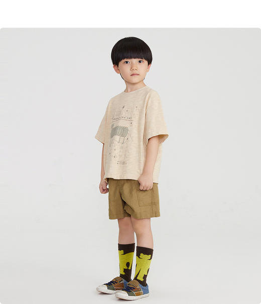 江南布衣童   22年夏季新款透气舒适短袖T恤  1M5112010 商品图3