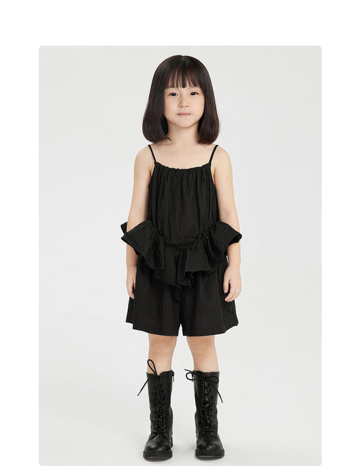 江南布衣童  22年夏装新款女童双层荷叶边设计连衣裙  1M5F00450 商品图5