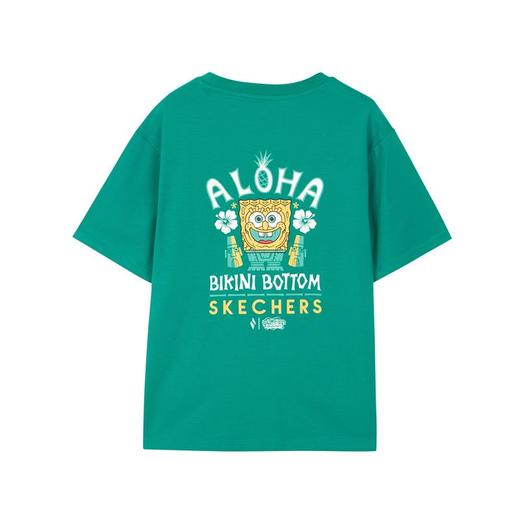 小斯凯奇【海绵宝宝联名】男大童短袖夏季新款插肩袖儿童宽松T恤L222B037 商品图7