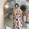 黛唯梵碎花吊带连衣裙2022夏季新款名媛风A性感高质量字裙法式复古茶歇长裙 商品缩略图0