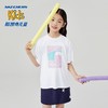 小斯凯奇儿童速干衣2022夏季新款女童白色T恤大童运动短袖P222G031 商品缩略图1