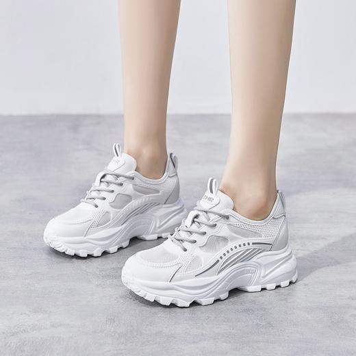 ZHR老爹鞋女夏季薄款2022新款百搭ins潮网面透气运动小白鞋 商品图1