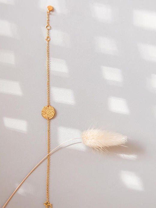 CAPSULE | Bracelet 12mm medallion The birds [ 花鸟印花 金色吊牌手链 ] 商品图0