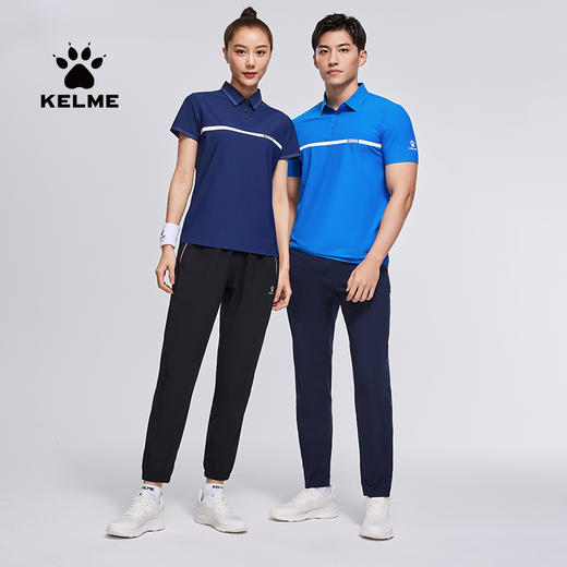 卡尔美撞色透气POLO衫男女同款运动翻领男子休闲时尚短袖女 商品图1