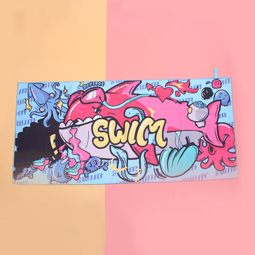 【速干浴巾 亲肤柔软不变形】双面绒数码印花方形沙滩巾浴巾运动游泳露营 商品图3