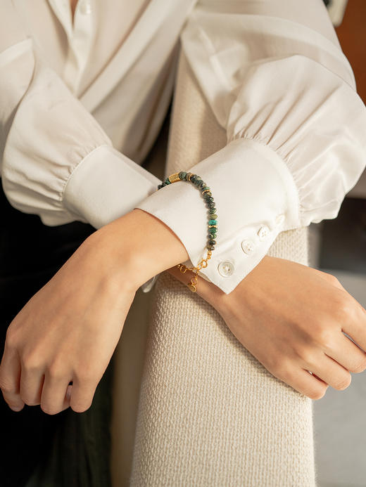 CAPSULE | Wild Bracelet Chrysocolla [ 硅孔雀石手链 棕绿 ] 商品图2