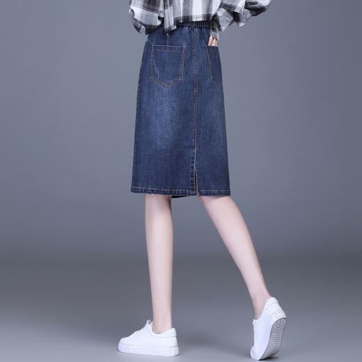 时尚优雅女神范，修身显瘦包臀牛仔裙新款弹力牛仔半身裙MYX-330 商品图2