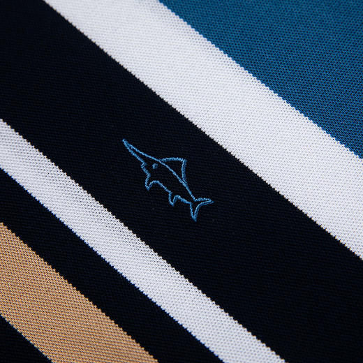 GOOD LUCK/德鲨弹力棉质混纺海洋风条纹长袖T恤LY22107-834 商品图7