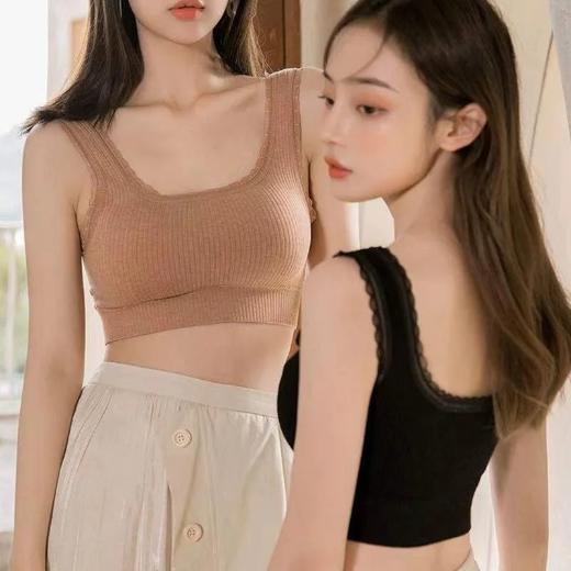 黛唯梵【买一送一】美背抹胸内衣女蕾丝边无钢圈运动吊带短背心内搭外穿学生韩版文胸 商品图2
