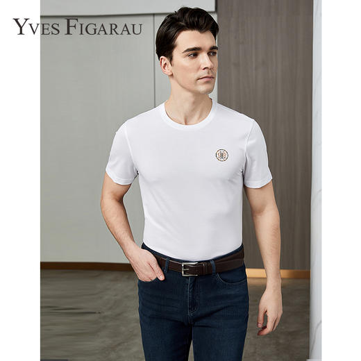 YvesFigarau伊夫·费嘉罗夏季新款舒适透气休闲短袖T恤936858 商品图0