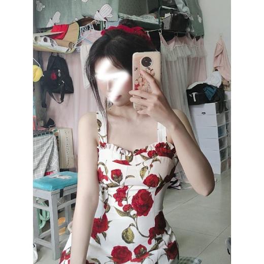 黛唯梵碎花吊带连衣裙2022夏季新款名媛风A性感高质量字裙法式复古茶歇长裙 商品图1