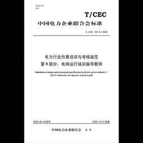 【按需印刷】T/CEC321.9-2020 电力行业仿真培训与考核规范第9部分：电网运行培训指导教师