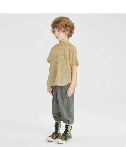 江南布衣童   22年新款儿童神奇动植物图案衬衣  1M5252110 商品图2