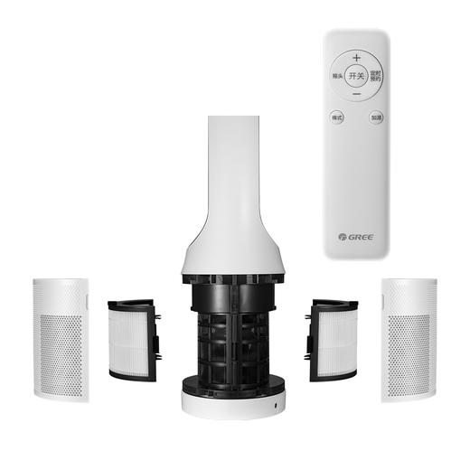 格力无叶净化扇 8档风速 全域送风 过滤净化 FWZ-1202Bg 白+黑 商品图4