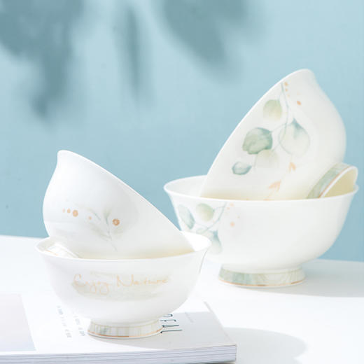 凡瑞斯唐山骨瓷中式餐具青青河边草10人用50头 商品图6