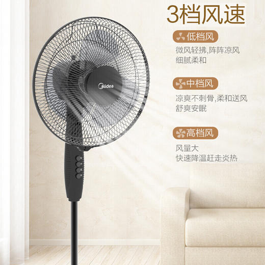 美的（Midea）电风扇落地扇家用宿舍落地扇台式大风力轻音摇头大电扇 团购热线：13915599506 商品图1