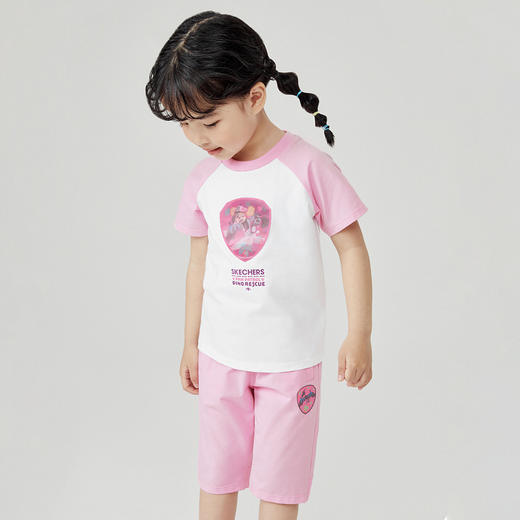 小斯凯奇【汪汪队立大功联名】婴儿服两件套夏季女小童短袖短裤套装L222G047 商品图1