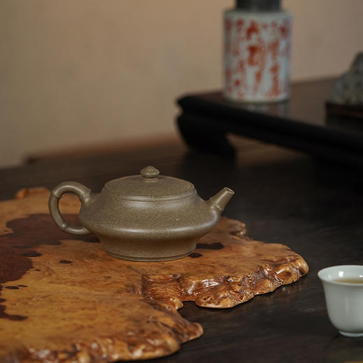 龙德堂陶艺 徐飞制 《虚扁竹》原矿青段 220 cc 商品图1